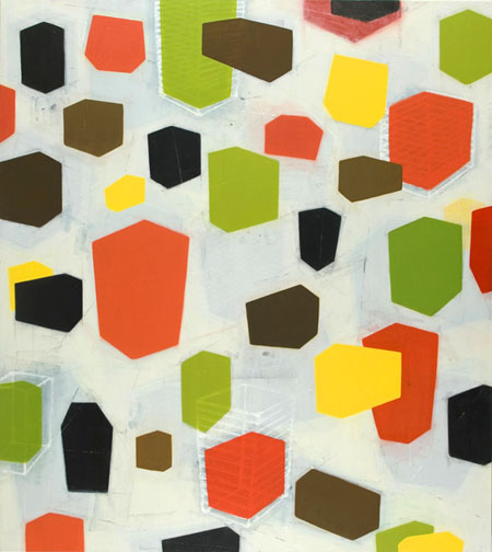 56 x 50 inches.Oil, acrylic on canvas.2008.
