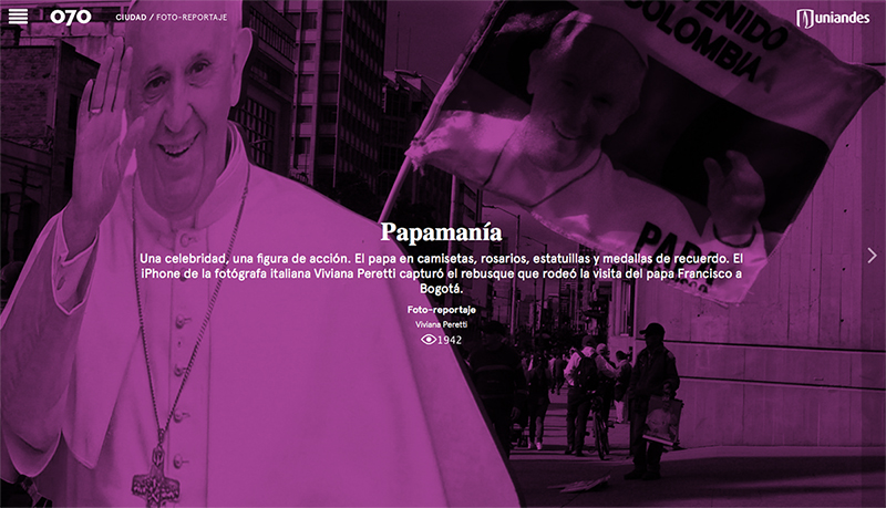 My series Papamanía, shot with an iPhone in Bogota in 2017, published by Revista 070, Colombia.