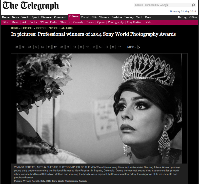 2014 SONY WORLD PHOTOGRAPHY AWARDS' Winners on The Telegraph website.