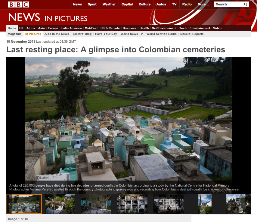 Infierno/Paraíso, a three-years long journey across Colombia’s cemeteries, featured by BBC.