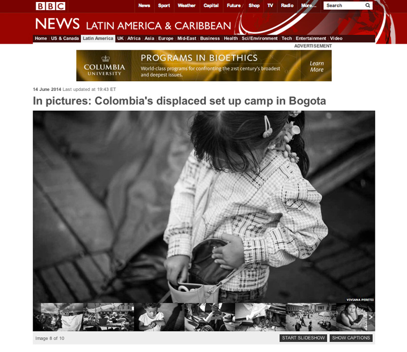On June 2014 BBC featured my series about Colombia’s displaced people occupying Plaza Bolivar, the main square in Bogota, to draw attention to their plight. See more at: http://www.bbc.com/news/world-latin-america-27834491