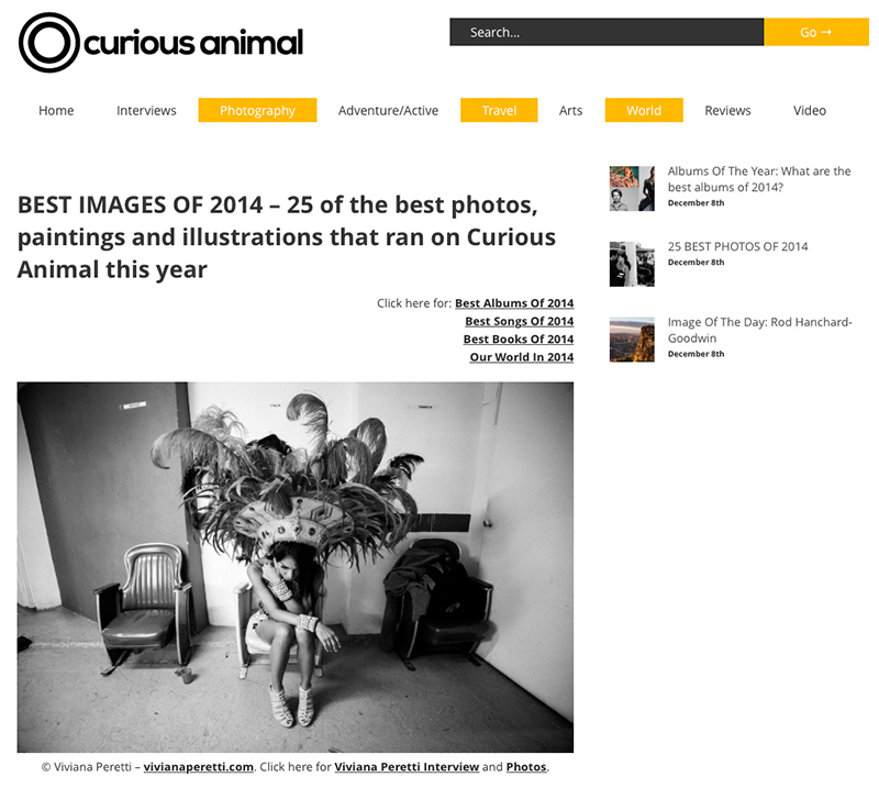 My photo from the series Miss Gay International selected between the 25 best photos that ran on Curious Animal, UK.
