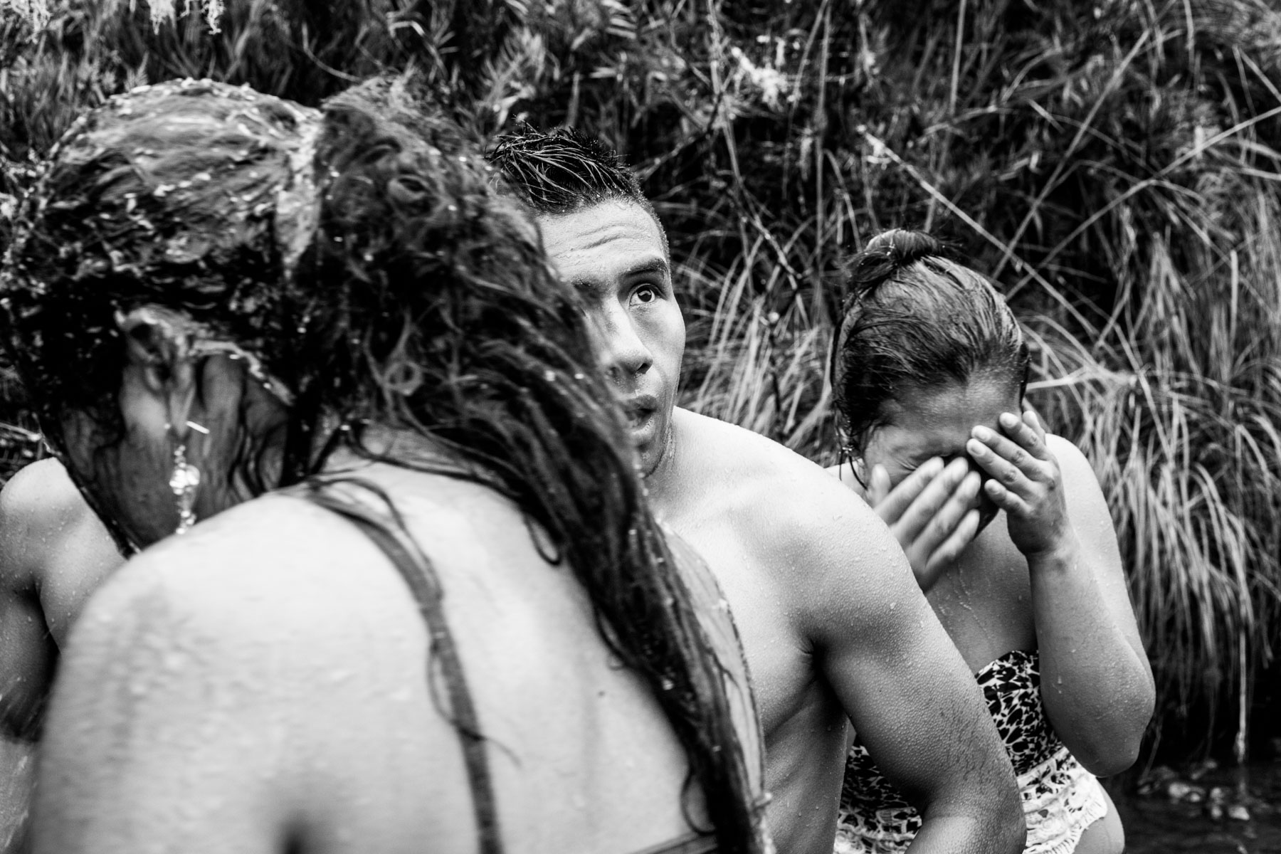 Indigenous Legacy Young members of the Nasa indigenous community get out from the icy waters of the Páramo de Pisnos after washing themselves as part of the cleansing ritual of the 'Khabu fxizehnxi' ('Refreshing of the Batons”), one of the five main rituals of the Nasa indigenous people of the Cauca region in Colombia. Cauca region, Colombia, January 2019.