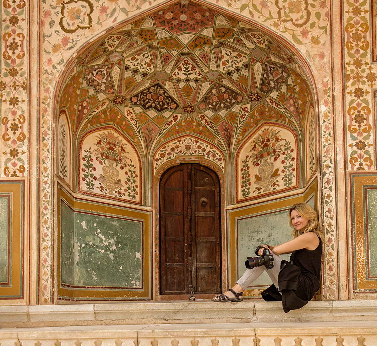 Self at the Amber Fort in India 